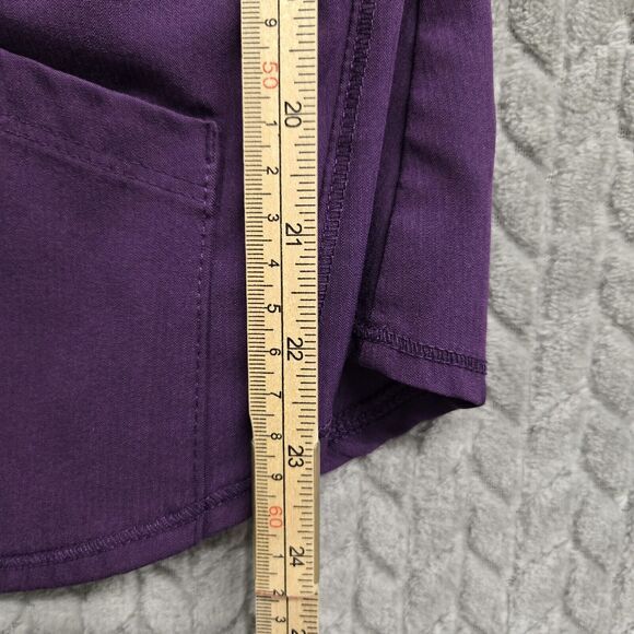 Barco Skechers Scrub Top Womens Size XS Purple Short Sleeve 3 Pockets Stretch - Picture 4 of 6